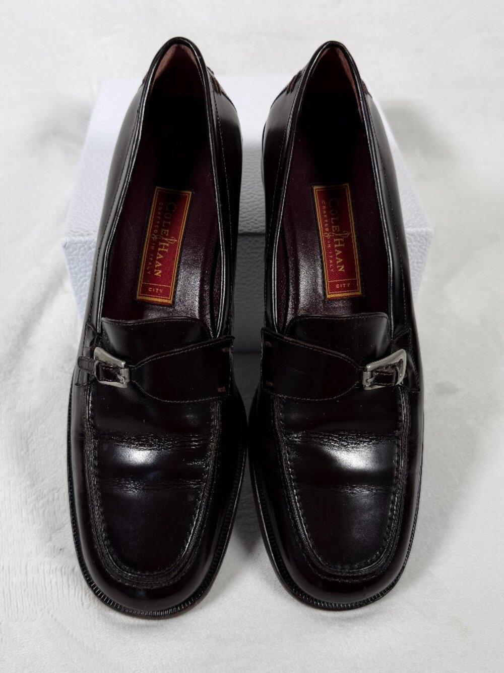 Cole Haan City Loafers Men Size 8.5 B Brown Dress Shoes Made in Brazil F6499 VTG